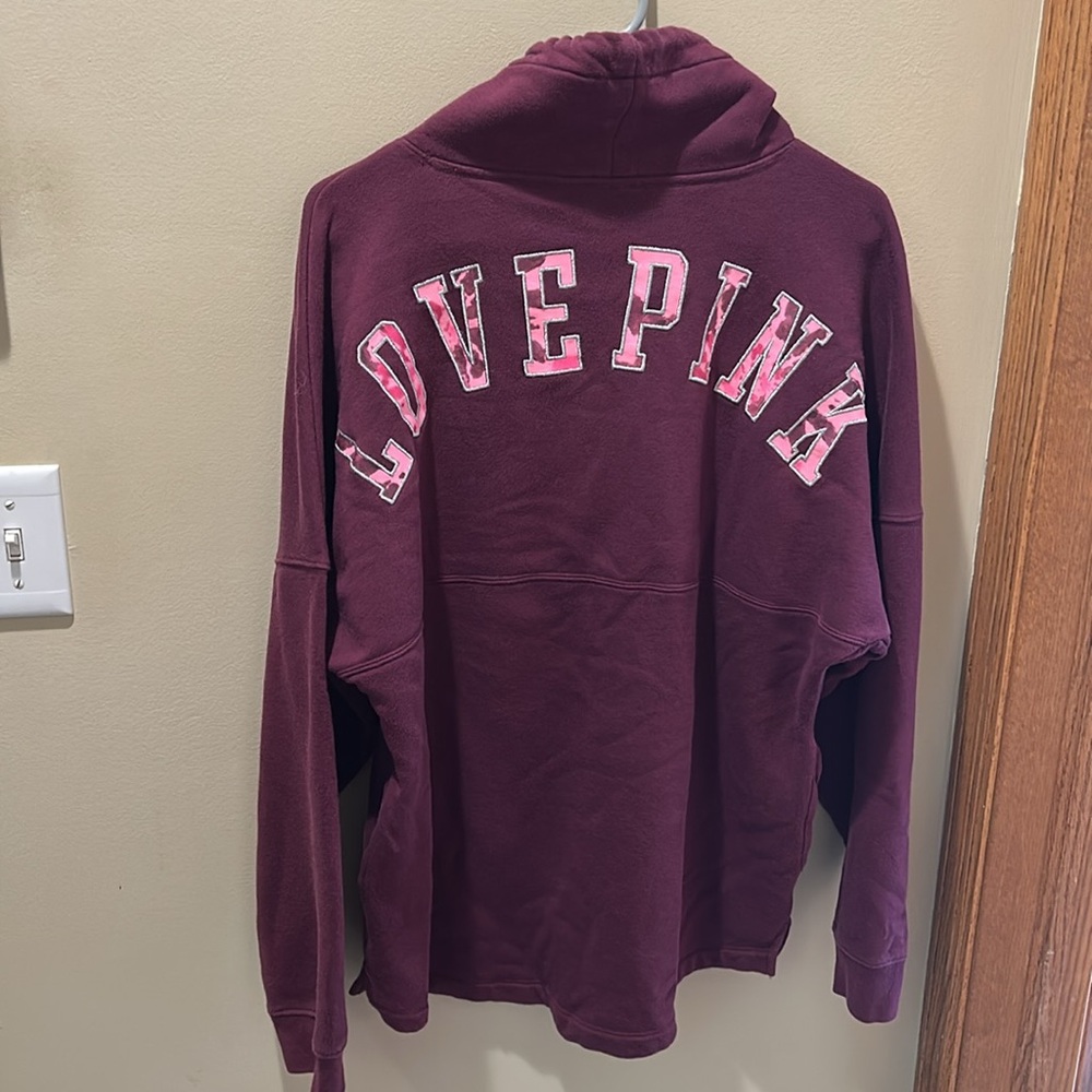 Pink Victoria Secret Cowl Neck Sweatshirt - Picture 3 of 4